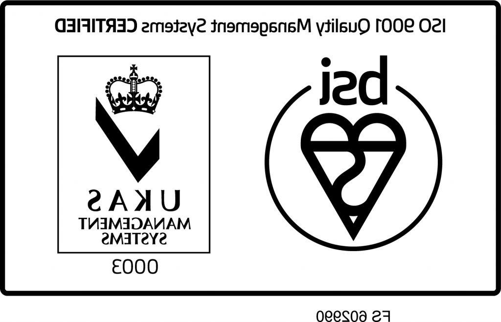 的马克- -信任- iso - 9001 - ukas -黑色